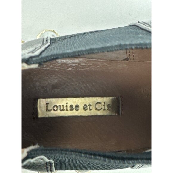 Louise Et Cie Valtina size 6.5 Black Leather Boots With Pearl Heels As Is - Picture 4 of 10